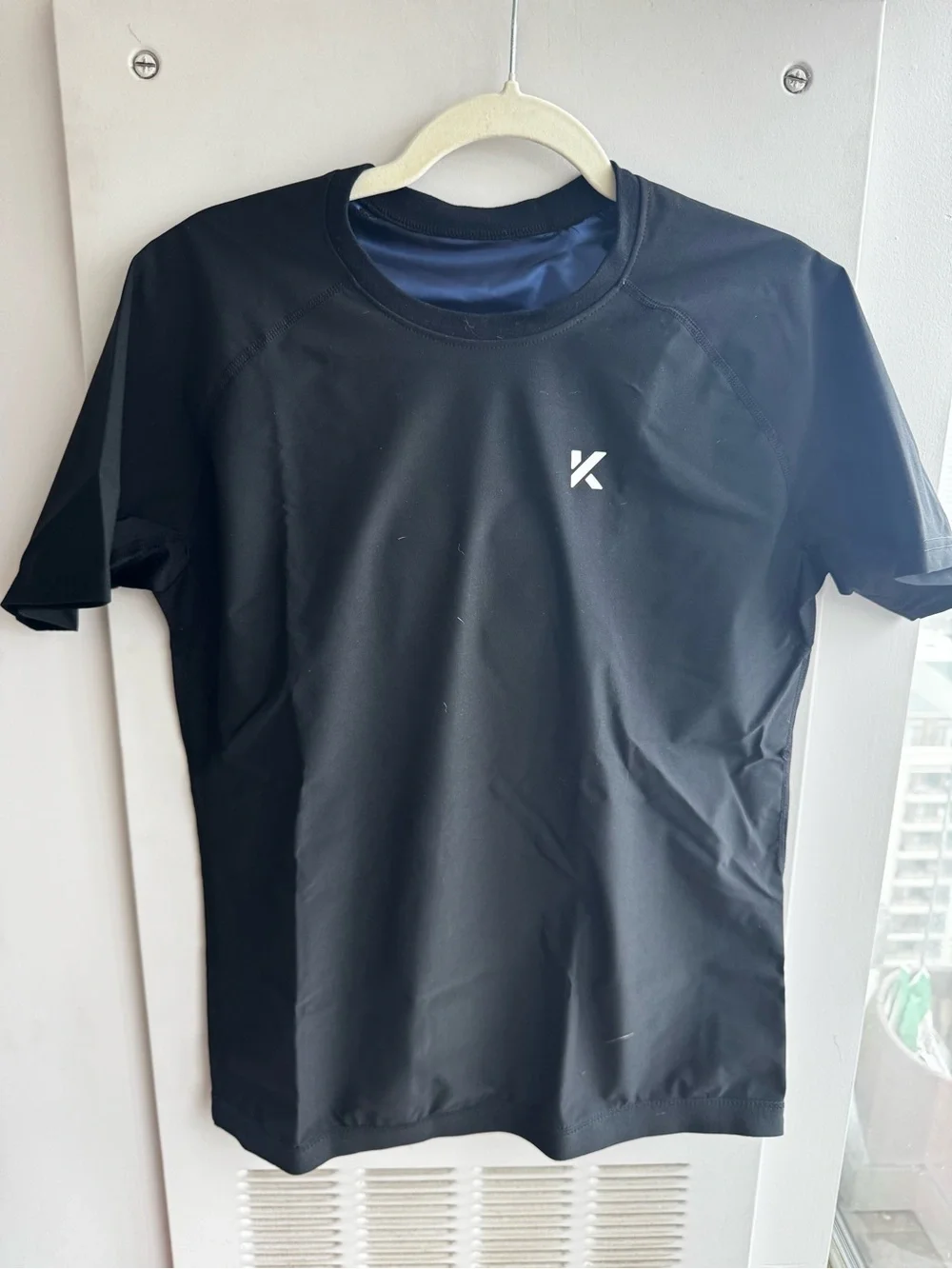 Kewlioo Men’s Heat Trapping Sauna Black Workout Shirt Size L